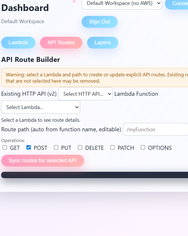 Layer management view